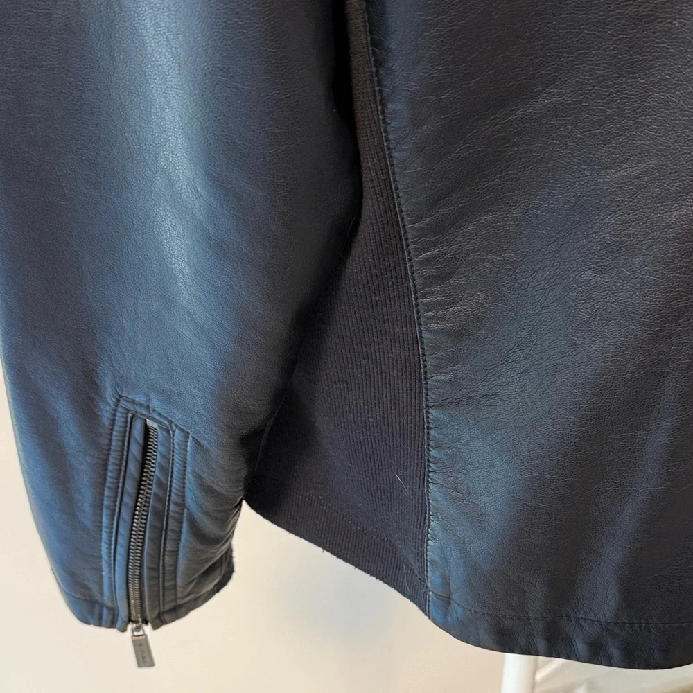 Kenneth Cole Reaction Navy Pleather Jacket Size 1X - Picture 5 of 12